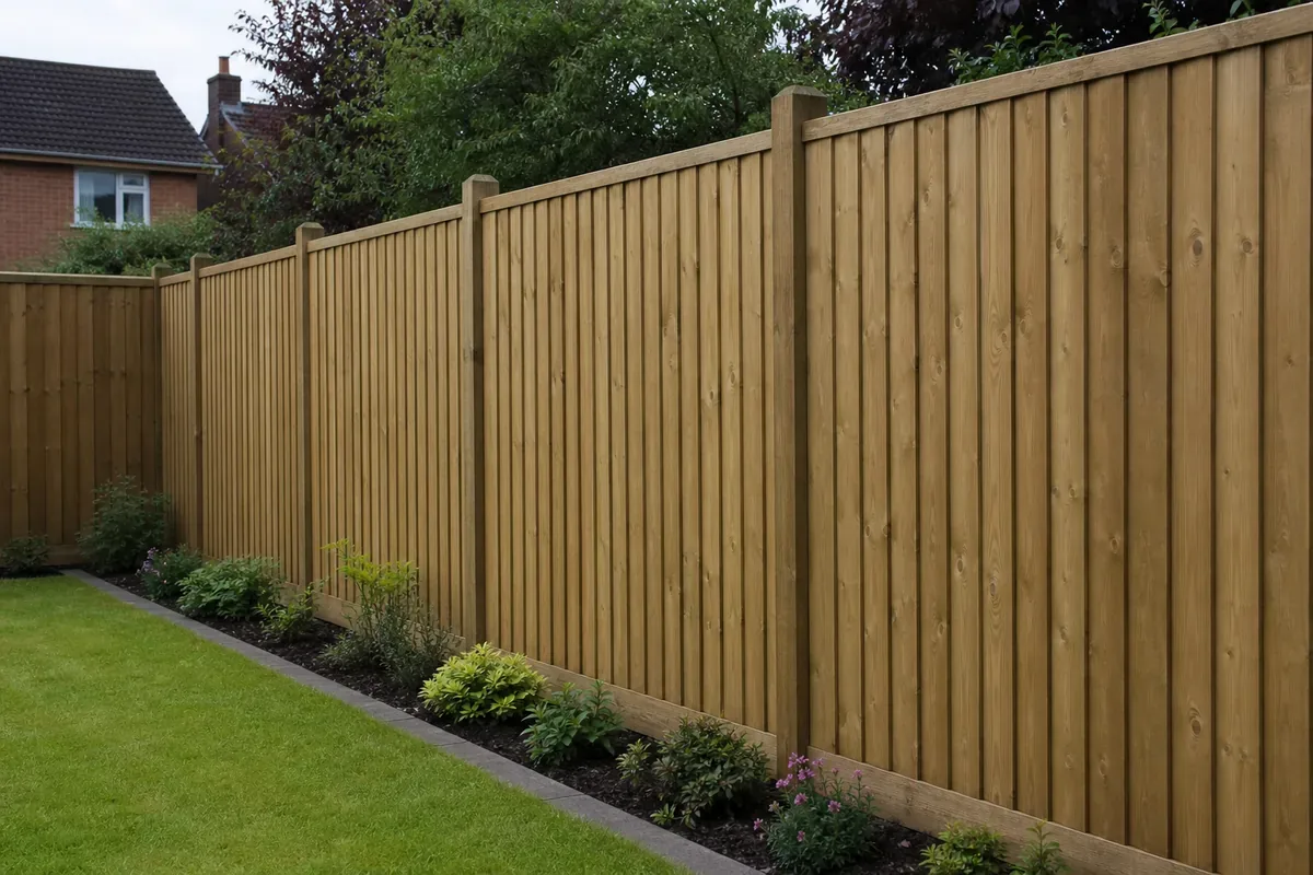 Closeboard wooden fencing installed in Bolton