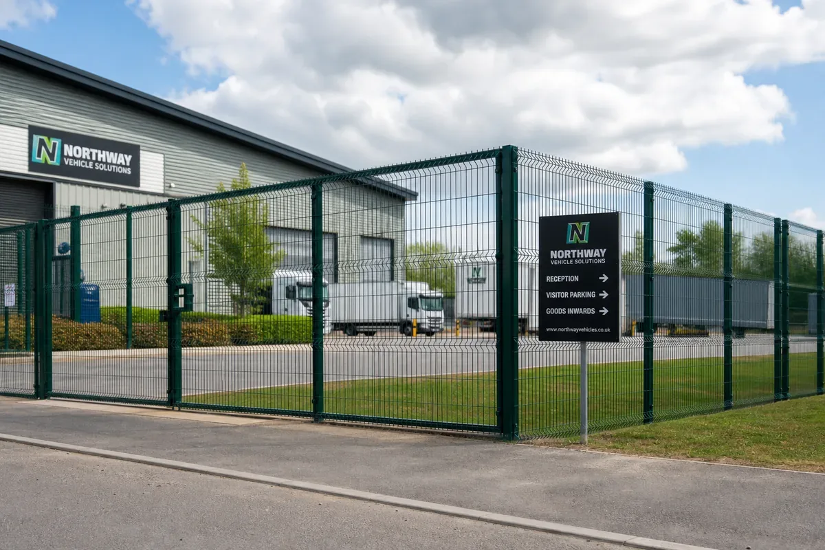 Commercial fencing installed at a Bolton business premises
