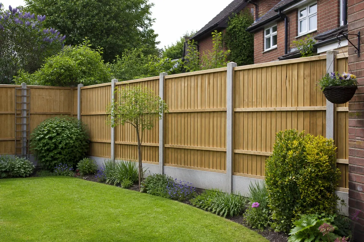 Garden fencing at a Bolton residential property